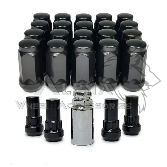 20 Black Acorn Lug Nuts Wheel Lock 14x1.5 For 2022 Newer Toyota Tundra 6 Lug