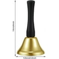 thumbnail image 3 of 24 Pieces Hand Bells Silver Steel Service Handbells Black Wooden Handle Diatonic Metal Bells Musical Percussion (gold), 3 of 5