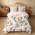 thumbnail image 3 of Erosebridal Pumpkin Bucket King Bedding 7pcs,Fall Harvest King Bed in a Bag,White Green Pink,Reversible, 3 of 6