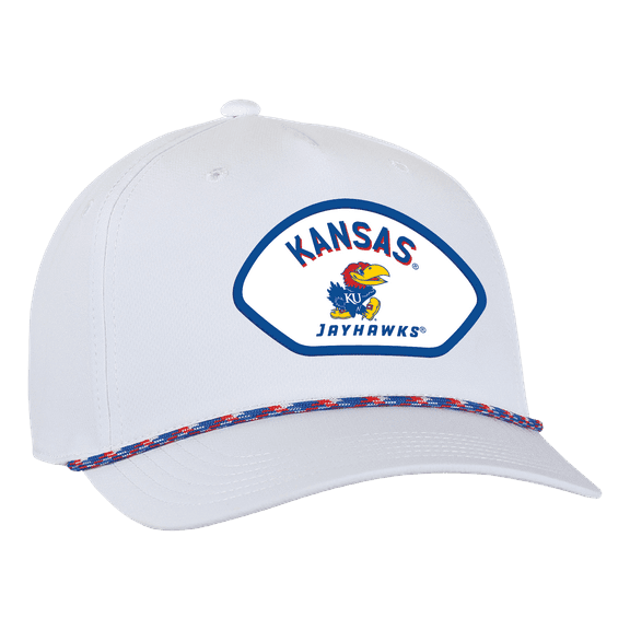 Men's-Ahead  White Kansas Jayhawks Alto Rope Adjustable Hat