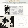 thumbnail image 4 of Linen Drum Lampshades Black White Cowhide Texture Cow Print 13"x13"x10" Light Shade for Table Lamps Floor Lamp Shades Lampshade Replacement Assembly Required, 4 of 8