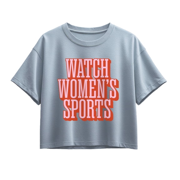 Instant Message - Watch Women's Sports Short Sleeve Boxy Graphic T-Shirt