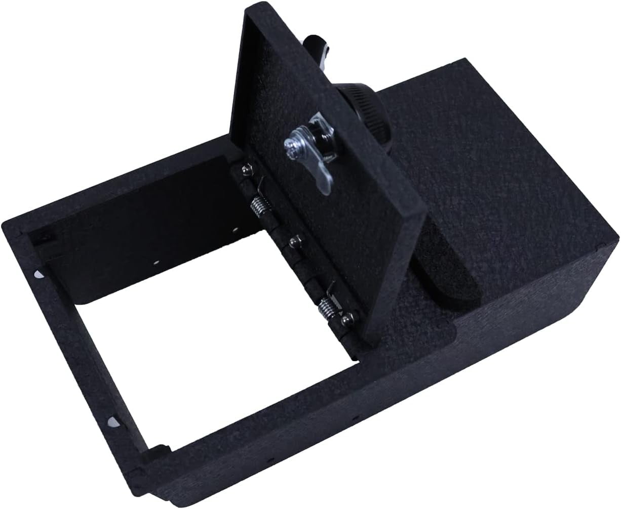 Black Horse Center Console Safe Security Lock Box, Black Gun Box Organizer, with 4 Digit Combination Resettable Lock Compatible with 2021-2023 Tesla Y|2021-2023 Tesla 3-ASTY01