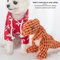 thumbnail image 2 of Billuyoard Dinosaurio Artificial resistente a mordeduras reutilizable juguete de larga duración Molar juguete masticar cachorro Corgi Teddy Dog Suministros para perros Naranja, 2 of 6