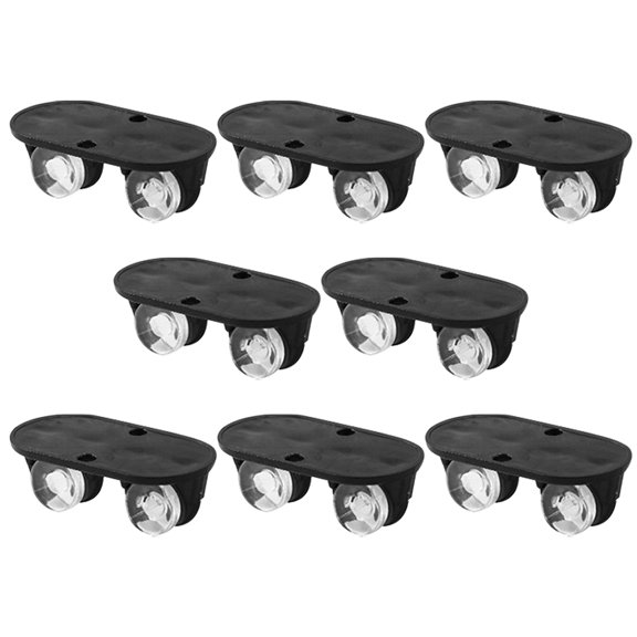 WHAMVOX Black ABS Adhesive Casters Wheels for Box Use Easy to Install 8 Pieces Non Swivel 1 Inch Diameter