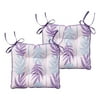 Vintage Palm Lilac Reversible Solid Chair Cushion 2 Piece Set by Drew Barrymore Flower Home