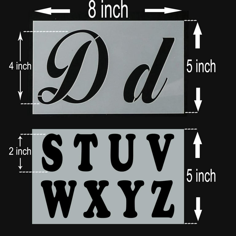 8inch Alphabet Stencils for Painting on Wood, Large Letter Stencils Stencil  Letters Numbers Templates for Wood Wall Signs Porch Rock