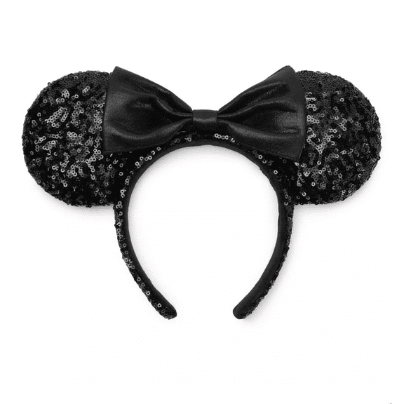 Disney Parks Minnie Black Sequined Ear Headband for Adults New with Tag