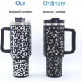 thumbnail image 5 of 40 oz tumbler with handle and straw,insulated tumbler with a Lid and straw stainless steel travel iced coffee Mug Vacuum cup leak proof tumbler water bottle with handle (Mint Leopard), 5 of 6