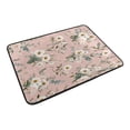 thumbnail image 6 of Bath Curtain & 72x72in Non-Slip Bath Mat Set 12-Grommet Shower Curtain Memory Foam Bath Rug Small White and Pink Flowers, 6 of 7