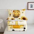 thumbnail image 5 of Erosebridal Watercolor Sunflower Floral King Size Comforter Sets,Vintage Bug Bee Comforters King Size,Cream Yellow,Polkadot Reversible,3-Piece,1 Comforter and 2 Pillowcases, 5 of 7