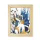 thumbnail image 1 of Tres Ojos Cat acuarela animal Escritorio de madera Arte Pintura 6x8 pulgadas marco de foto foto, 1 of 4