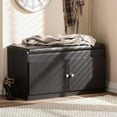 thumbnail image 2 of Bowery Hill Faux Leather Shoe Bench in Espresso, 2 of 6