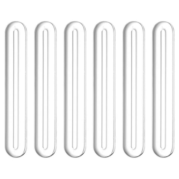 Uxcell Wall Protector from Furniture, Clear Furniture Bumpers Silicone Rubber Wall Bumper Guards Cabinet Door Bumper Adhesive Wall Protector Bumpers, 3.94''L x 0.63''W x 0.2''T, 6 Pcs
