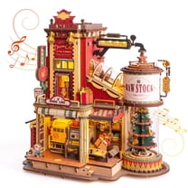 Robotime 3D Wooden Puzzle, Dream Gift Factory Model Craft Kit, DIY Creatvie Toys for Home Decor, Xmas Gifts for Adults Teens