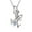 Sterling Silver, variant on Dolphins Pendant Necklace for Women by Ginger Lyne White Gold Plated Brass with Cubic Zirconia