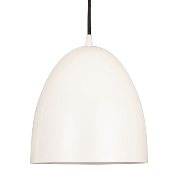 Z-Lite 6012P9-SWH 9.5 in. Z Studio Dome Pendant, Matte White - 1 Light 60W Medium Bulb