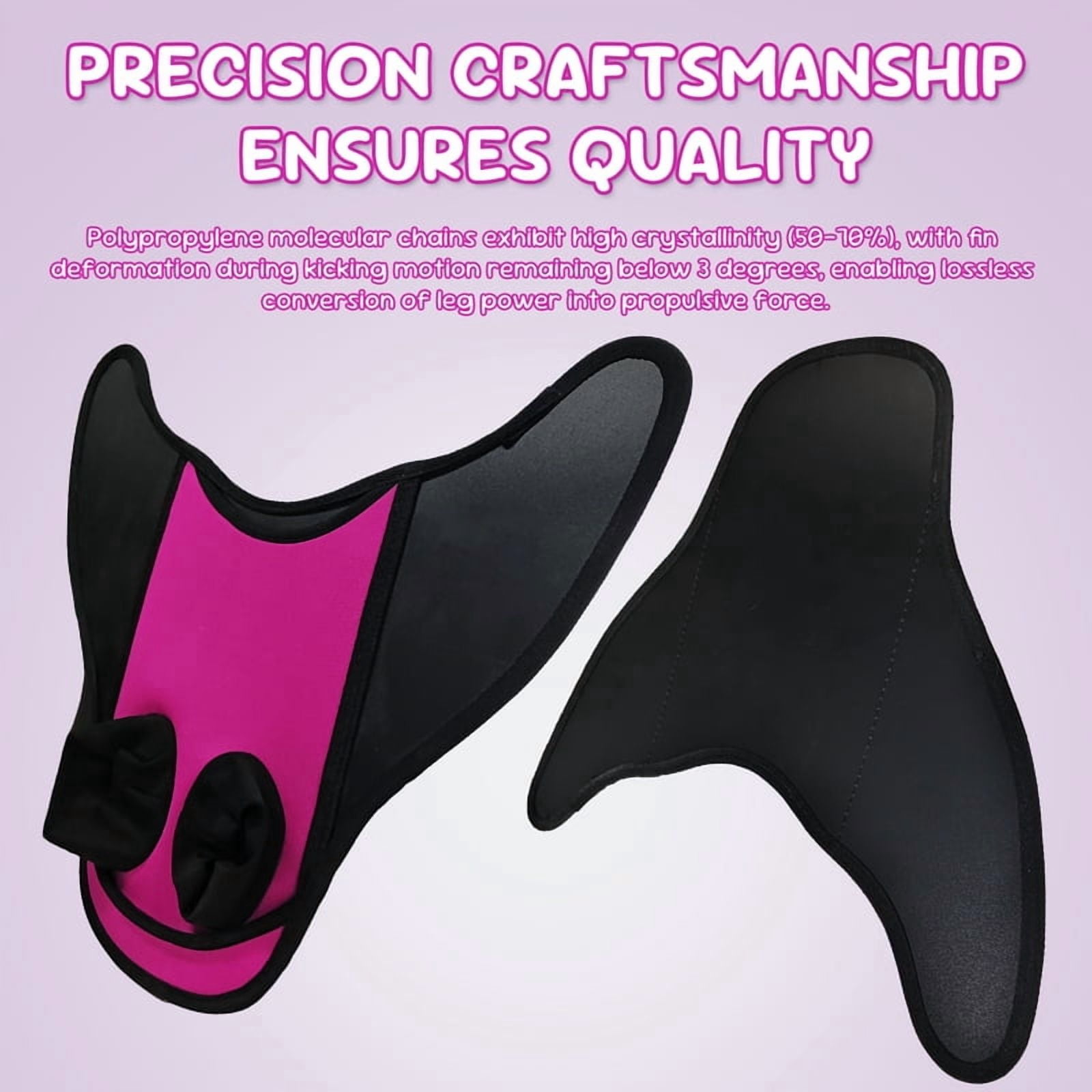 Kids Mermaid Swim Fins, Lightweight Adjustable Monofin Snorkeling Tail Fin for Pool Training and Swim Practice