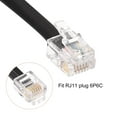 thumbnail image 5 of Uxcell Phone Extension Cord 3.28FT Telephone Cable Phone Line Cord RJ11 6P6C Plugs Black 2pcs, 5 of 5