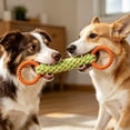 thumbnail image 5 of AuroraX Dog Rope Toy for Large Dogs Chew Proof Dog Rope Toy Natural Cotton Braided Knotted Interactive Heavy Duty Dog Tug Toy Green, 5 of 6
