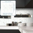 thumbnail image 2 of SUNWINGS 10-Sheet Peel and Stick Leaf Waterjet Backsplash Self Adhesive Tiles White Marble Wall Panels Stick on Backsplash for Kitchen, Bathroom, Fireplace, 2 of 7