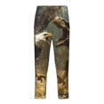 thumbnail image 2 of Gukieu Dinosaur Bald Eagle Print Youth Home Trousers, Elastic Waistband with Pockets for Home and Outing, Suitable for Children Aged 5-16-Medium, 2 of 6
