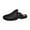 Black, variant on Xfvqtps Mens Slide Sandals Closed Toe Leather Thick Sole Summer Outdoor Casual Walking Shoes Black
