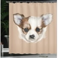 thumbnail image 4 of Ambesonne Animal Shower Curtain, Little Furry Friend, 69"Wx84"L, Pale Caramel Warm Taupe, 4 of 5