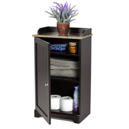 Best Choice Products Modern Contemporary Floor Cabinet Storage for Linens and Toiletries, (Best Wood For Cabinets)