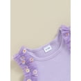 thumbnail image 5 of FEORJGP Kids Little Girl 2 Piece Summer Set 6M 12M 18M 2T 3T 4T Toddler Baby Sleeveless Vests Daisy Embroidery Ribbed Tops Elastic Waist Mesh Skirt A- Cute Casual Outfits for Daily Beachwear, 5 of 6