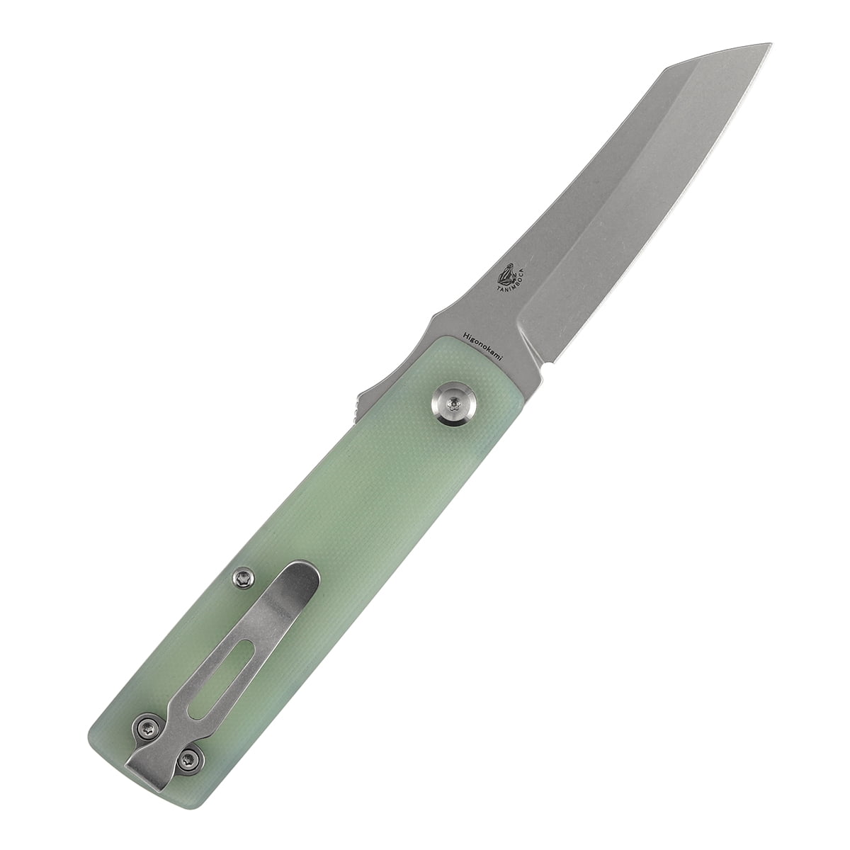 Tenable Higonokami Folding Pocket Knife,3.02'' Stonewashed D2 Blade,Jade G10 Handle,B2135A4