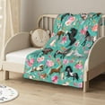 thumbnail image 5 of Horse Blanket Horse Gifts for Girls Women, Soft Horse Blanket for Girls, Cozy Lightweight Flowers Quilt Throw Bedding for Kids Adults Couch Bed Chair Horse Bedroom Decor, 50"X60", 5 of 6