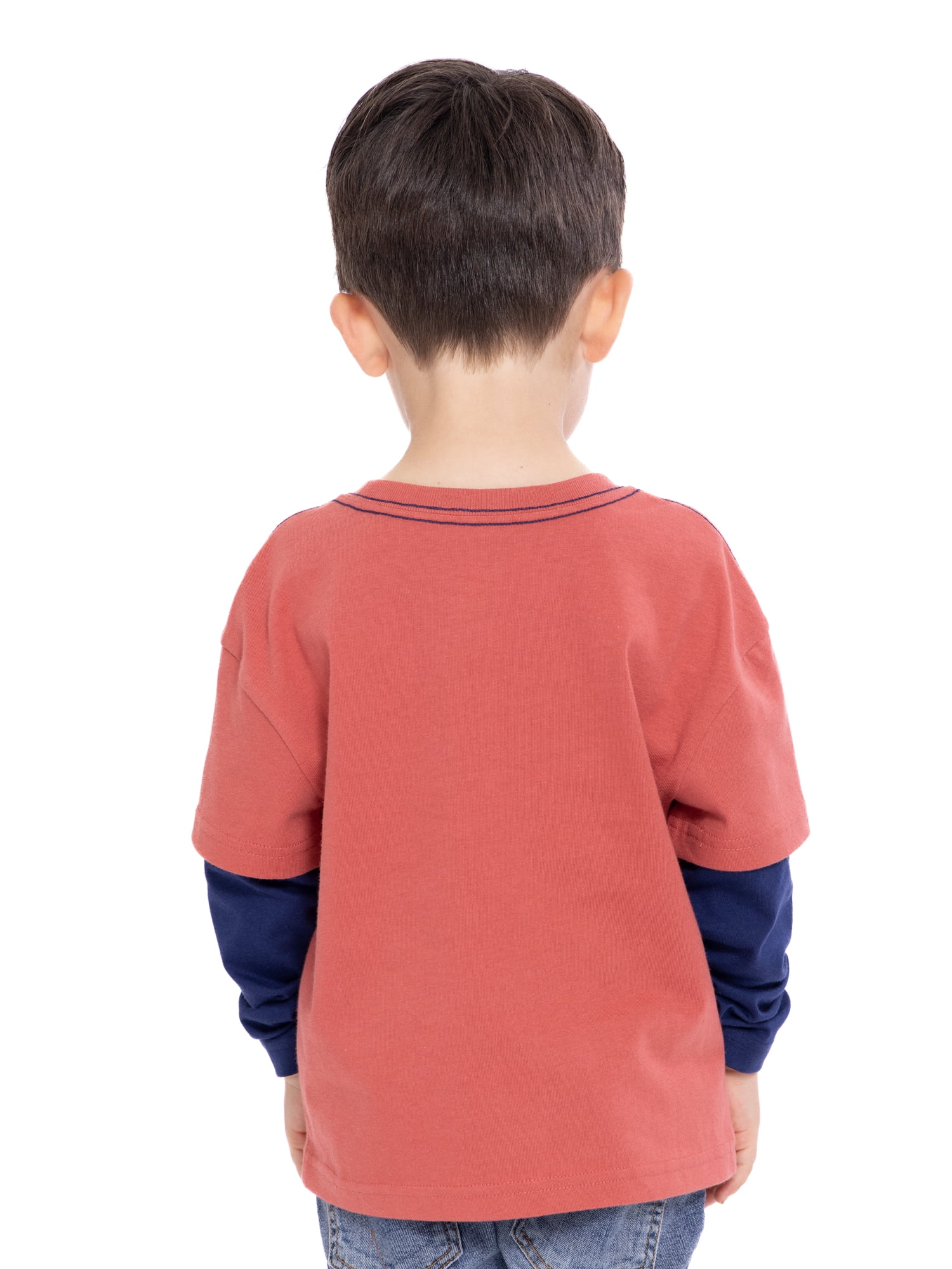 Wonder Nation Toddler Boys Hangdown Graphic Tee with Long Sleeves, Sizes 12M-5T