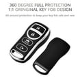 thumbnail image 3 of OFFCURVE Key Fob Cover for Nissan, Full TPU Protective Car Key Case Holder for Nissan Xterra Titan Armada Frontier Quest Sentra Infiniti FX35 FX45 QX4 3 Buttons Key Cover Car Accessories, Black, 3 of 6