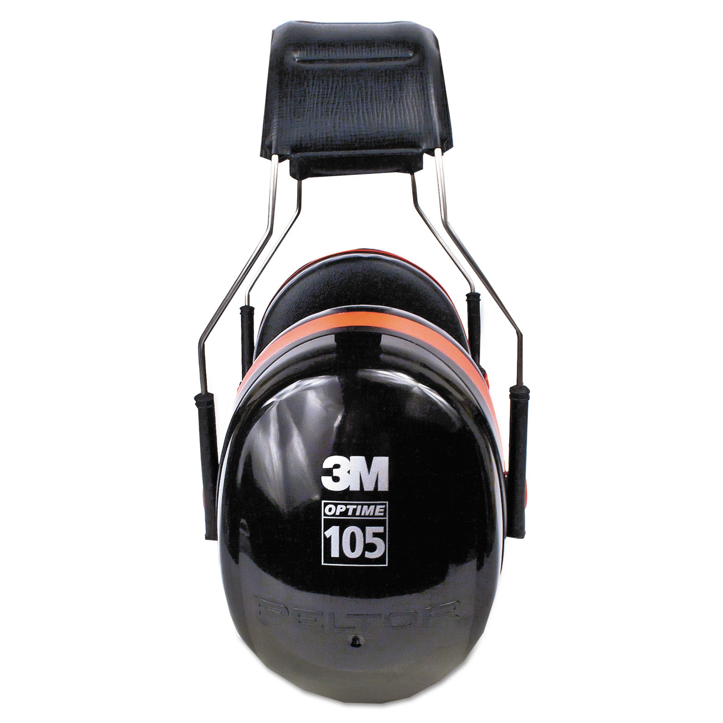 3M H10A Peltor Optime 105 Over the Head Earmuff, Ear Protectors, Hearing  Protection, NRR 30 dB,Black, Red Over-the-head