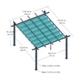 thumbnail image 3 of Riedhoff 10x13 ft Aluminum Pergola, Outdoor Metal Pergola with Adjustable Canopy,Blue, 3 of 6