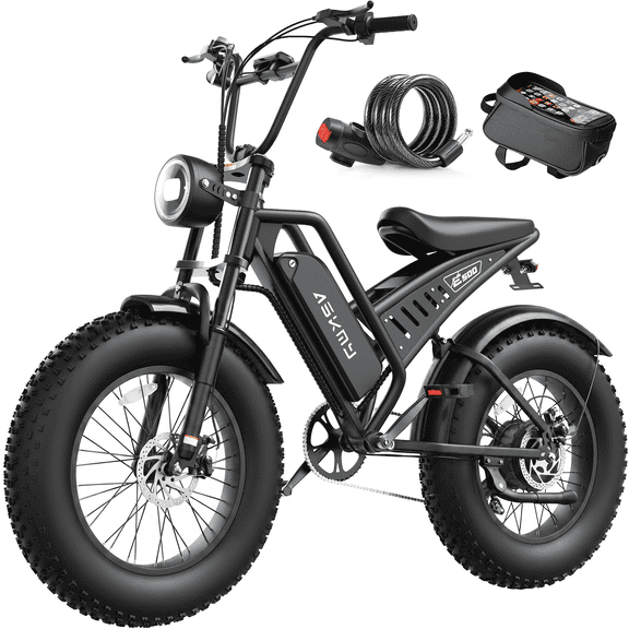 ASKMY E-500 Fat Tire Electric Bike - Powerful, Safe, and Comfortable E-Bike with Advanced Features