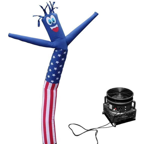 American Flag USA 18 Foot Tall Inflatable Tube Man Air Powered Waving Puppet, Air Blower Motor Included Dancer by Feather Flag Nation