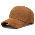 thumbnail image 2 of Riforla Corduroy Baseball Cap for Men and Women Stylish Casual Sun Hat Versatile Soft Texture Sunshade Cap Hats for Woman Khaki, 2 of 8