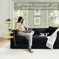 thumbnail image 6 of Timbernest Convertible Sleeper Sofa Bed 78" Folding Sofa Bed with 2 Pillows 3-Seat Floor Sofa for Living Room, No Assembly, Black, 6 of 11