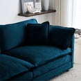 thumbnail image 3 of Sturdy Wood-Frame Blue Chenille Loveseat | Enjoy Comfort in Your Living Space, 3 of 5