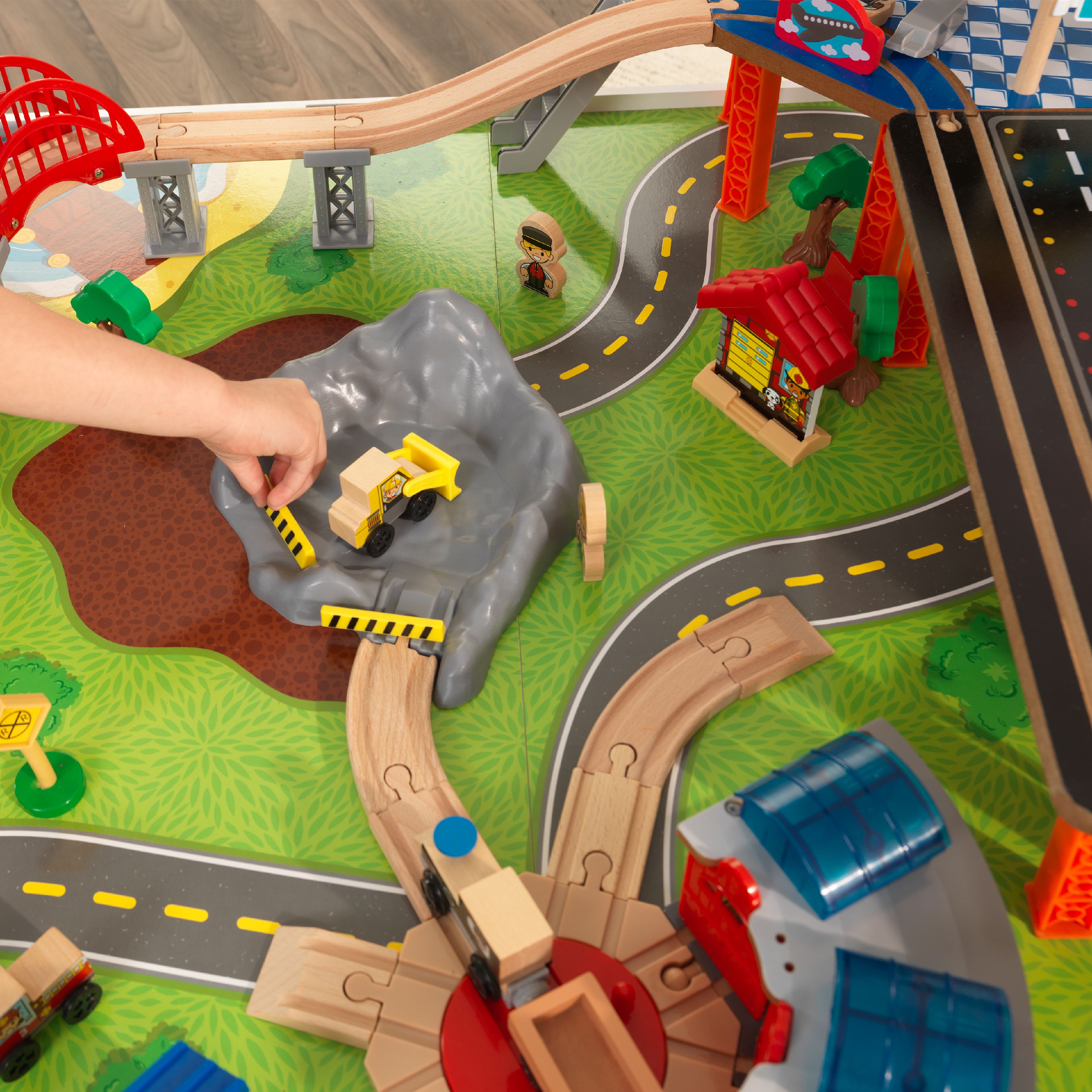 kidkraft railway express train set & table