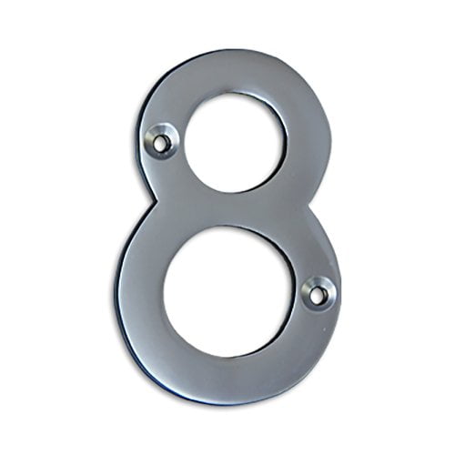 RCH Hardware Vis Assorties en Laiton Massif 3 Pouces de Hauteur Numéro 8, Chrome Satiné Argent Mat Inclus