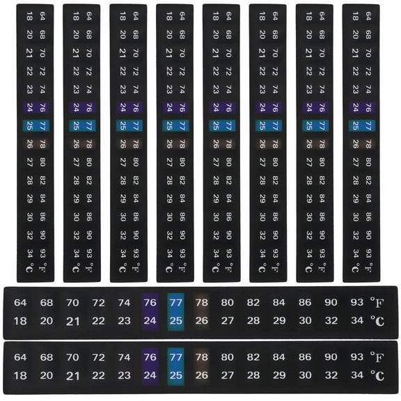 HOMEMAXS 10pcs Aquarium Thermometer Sticker 18 34 Celsius Thermometer Strip