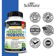BioSchwartz Prebiotics and Probiotics with Digestive Enzymes for Adults, 30 Capsules