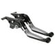 thumbnail image 1 of Palancas de freno y embrague cortas largas para Yamaha TMAX560 2019-2020, palanca de freno ajustable de motocicleta, aleación de aluminio, cabeza negra, mango tono plateado, 1 of 6