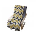 thumbnail image 4 of Yellow Chevron Soft Flannel Fleece Throw Blanket, Large Zigzags in Retro Design Geometrical Horizontal Tile, Cozy Plush for Indoor and Outdoor Use, 50" x 70", Charcoal Grey Yellow, by Ambesonne, 4 of 6