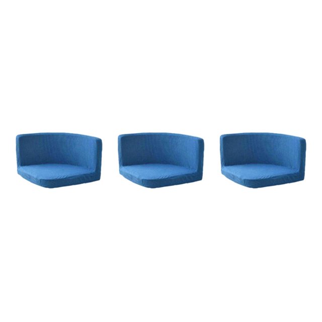 maskred Trilateral Chair Cover Easy Installation And Maintenance Effortless Chair Protection Decoration Polyester Chair Covers Grey blue 3Set