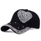thumbnail image 3 of Gorra de béisbol Trucker de algodón lisa con diseño de corazón de perlas, 3 of 3