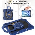 thumbnail image 3 of Case for iPad Air M3/M2 11" (2025/2024) with Screen Protector/Capacitive Pen/Shoulder Strap/Handle Grip/Rotating Kickstand/Pencil Holder, 3-Layer Armor Cover Drop/Shock Proof Kids, 3 of 9